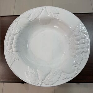 Stonelite 15.5" Ceramic Large Serving Bowl Embossed w/Fruits